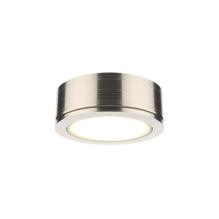 LED Puck in Satin Nickel