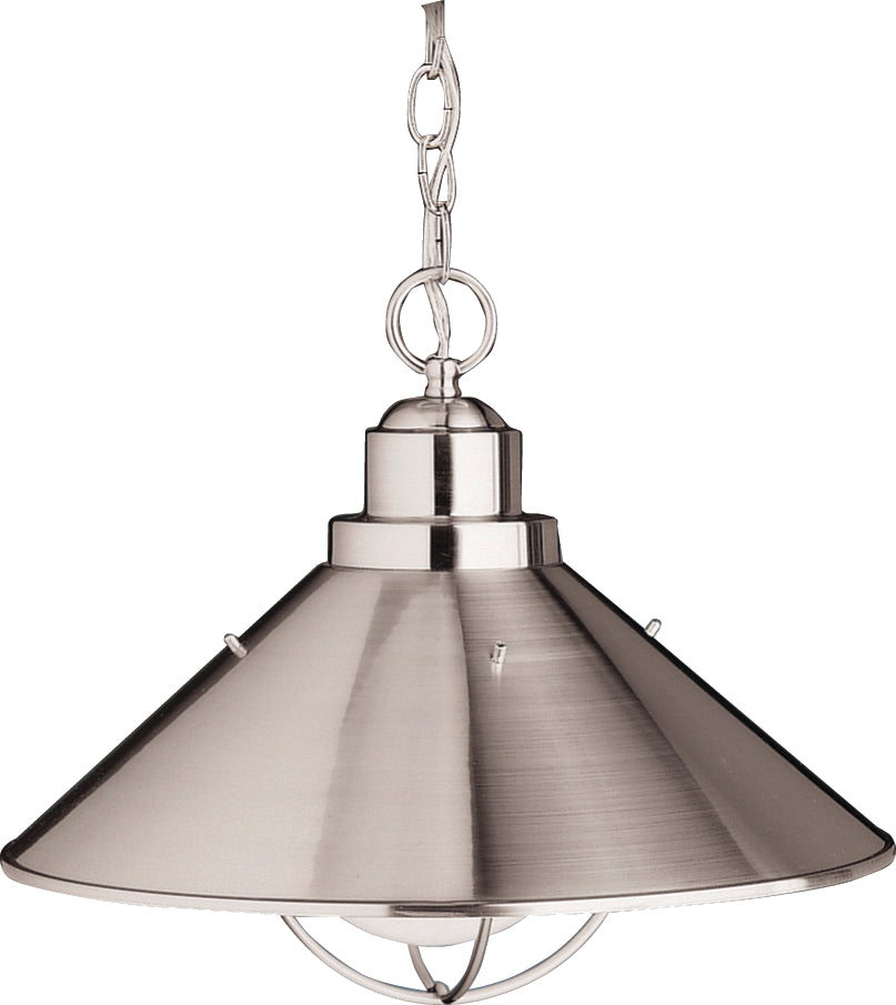 Seaside Outdoor Pendant 1-Light in Brushed Nickel