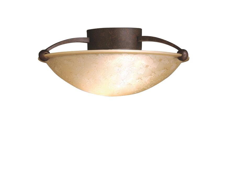 Semi Flush 2-Light in Tannery Bronze