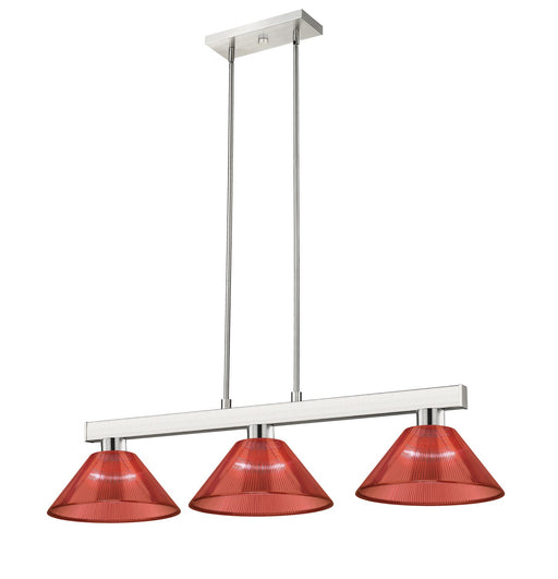 Cobalt Three Light Billiard in Brushed Nickel by Z-Lite Lighting