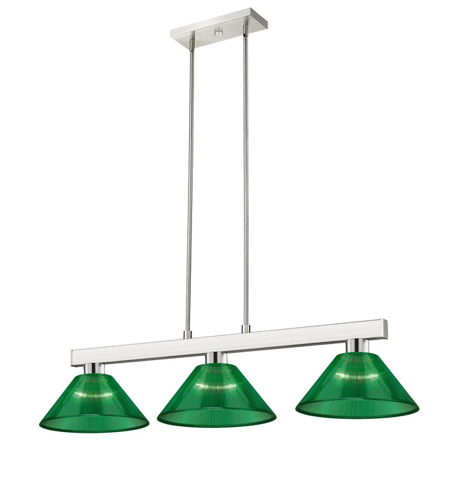 Cobalt Three Light Billiard in Brushed Nickel by Z-Lite Lighting