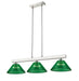 Cobalt Three Light Billiard in Brushed Nickel by Z-Lite Lighting