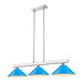 Cobalt Three Light Billiard in Brushed Nickel by Z-Lite Lighting