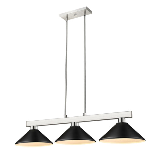 Cobalt Three Light Billiard in Brushed Nickel by Z-Lite Lighting