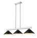 Cobalt Three Light Billiard in Brushed Nickel by Z-Lite Lighting