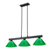 Cobalt Three Light Billiard in Matte Black by Z-Lite Lighting