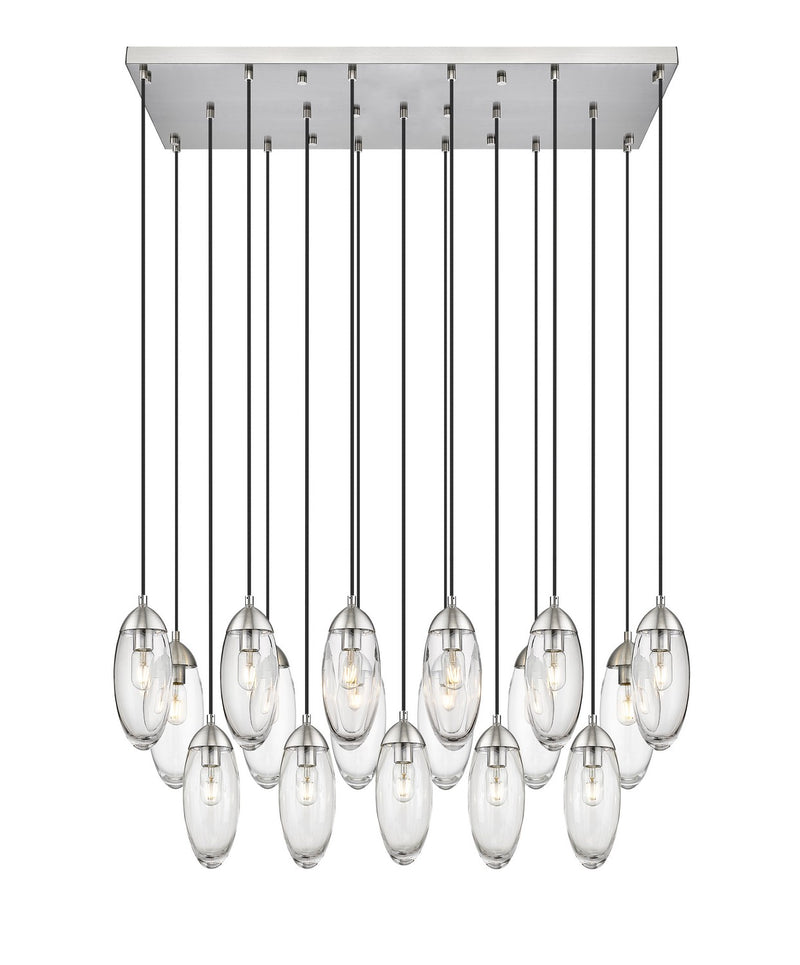Arden 17 Light Linear Chandelier in Brushed Nickel by Z-Lite Lighting