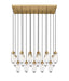 Arden 17 Light Linear Chandelier in Rubbed Brass by Z-Lite Lighting
