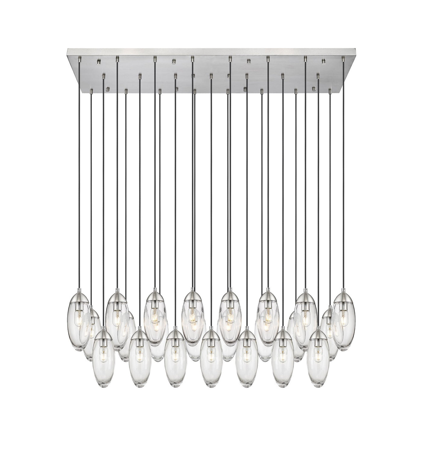 Arden 23 Light Linear Chandelier in Brushed Nickel by Z-Lite Lighting