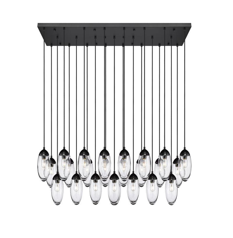 Arden 23 Light Linear Chandelier in Matte Black by Z-Lite Lighting