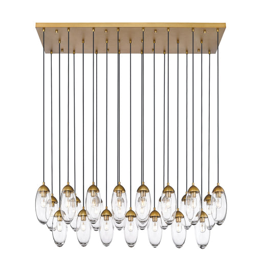 Arden 23 Light Linear Chandelier in Rubbed Brass by Z-Lite Lighting