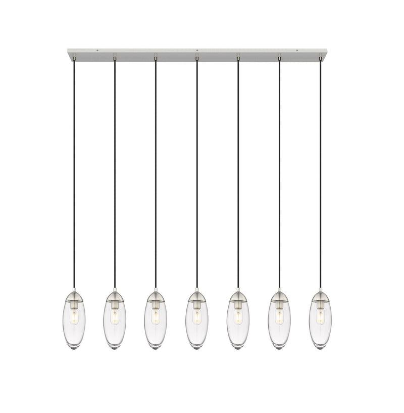 Arden Seven Light Linear Chandelier in Brushed Nickel by Z-Lite Lighting