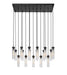 Beau 17 Light Linear Chandelier in Matte Black by Z-Lite Lighting