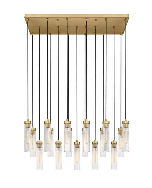 Beau 17 Light Linear Chandelier in Rubbed Brass by Z-Lite Lighting