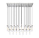 Beau 23 Light Linear Chandelier in Brushed Nickel by Z-Lite Lighting