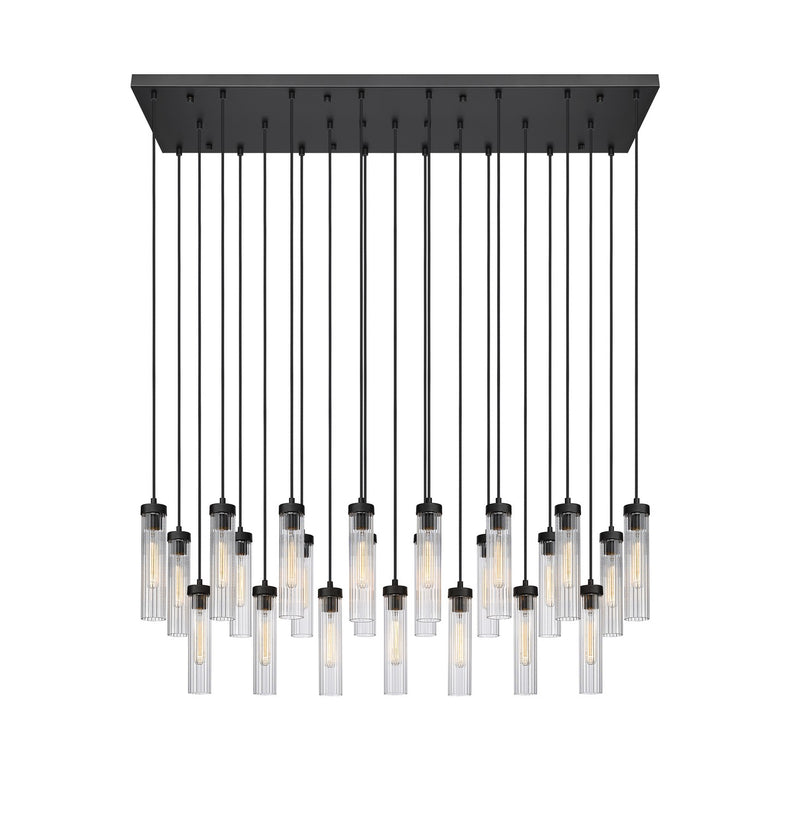 Beau 23 Light Linear Chandelier in Matte Black by Z-Lite Lighting