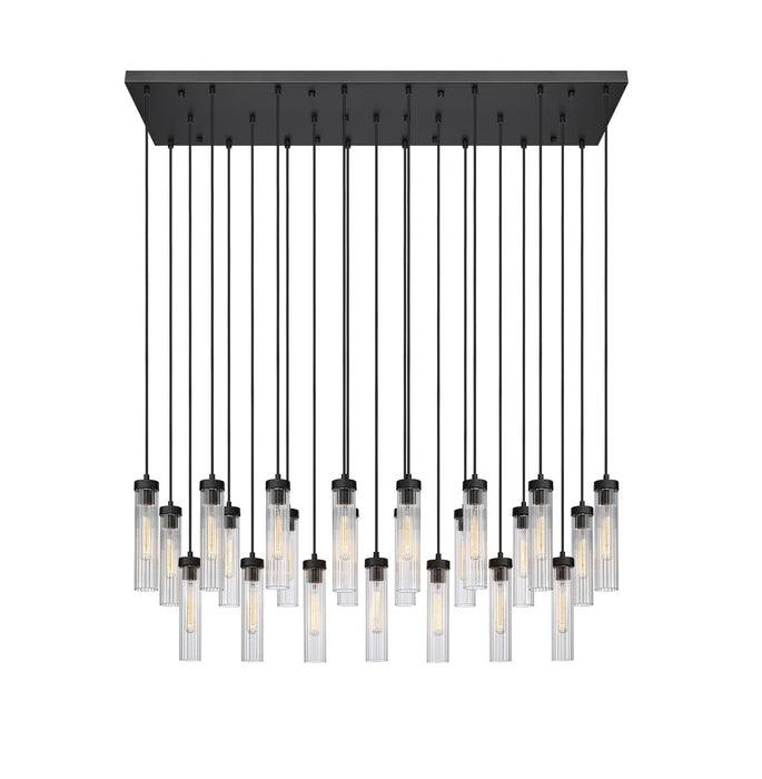 Beau 23 Light Linear Chandelier in Matte Black by Z-Lite Lighting