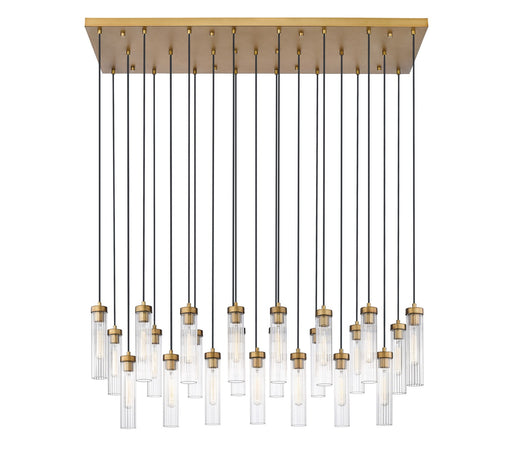 Beau 23 Light Linear Chandelier in Rubbed Brass by Z-Lite Lighting