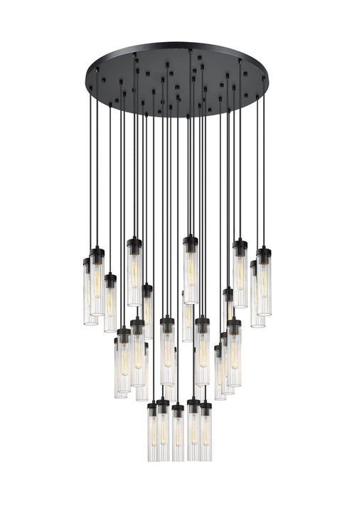 Beau 27 Light Chandelier in Matte Black by Z-Lite Lighting