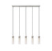Beau Five Light Linear Chandelier in Brushed Nickel by Z-Lite Lighting