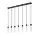 Beau Seven Light Linear Chandelier in Matte Black by Z-Lite Lighting