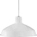 Metal Shade 1-Light Pendant in White
