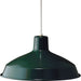 Metal Shade 1-Light Pendant in Dark Green