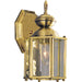 BrassGUARD 1-Light Wall Lantern in Polished Brass
