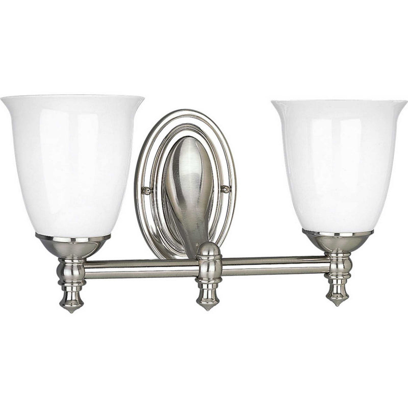 Victorian 2-Light Bath & Vanity Lighting in Brushed Nickel