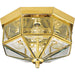 4-Light BeveLED Glass 110.125" Close-to-Ceiling in Polished Brass