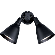 2-Light Adjustable Swivel Flood Light in Black