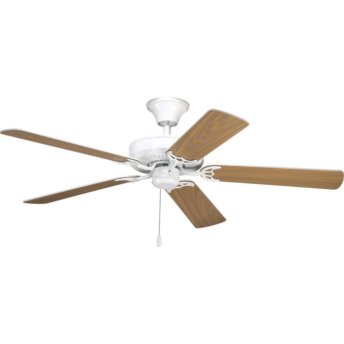 Airpro 52" 5-Blade Ceiling Fan in White with Washed Oak/White Blade
