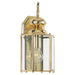 Classico One Light Outdoor Wall Lantern in Polished Brass with Clear Beveled�Glass
