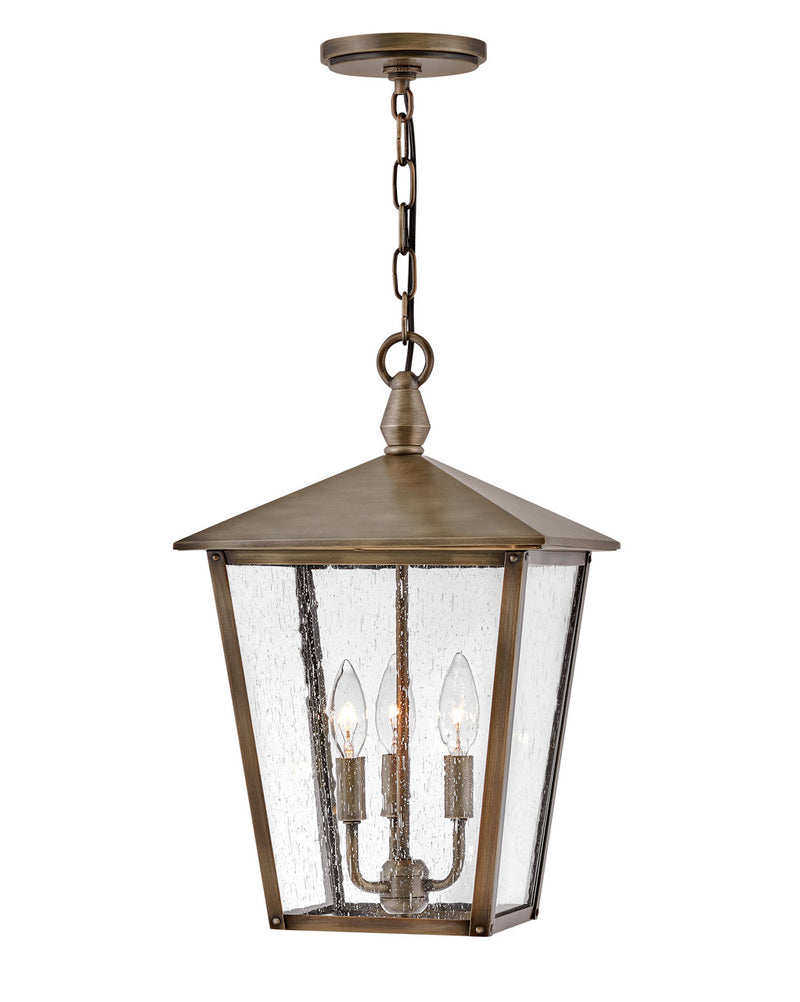 Huntersfield Medium Hanging Lantern in Burnished Bronze