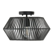 Kaiya One Light Semi-Flush Mount in Matte Black
