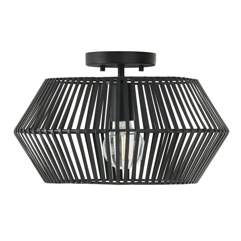 Kaiya One Light Semi-Flush Mount in Matte Black