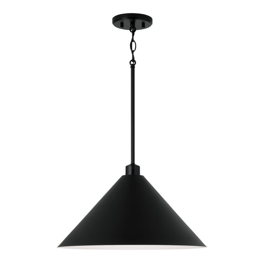 Alden One Light Pendant in Matte Black