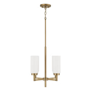 Alyssa Four Light Pendant in Aged Brass