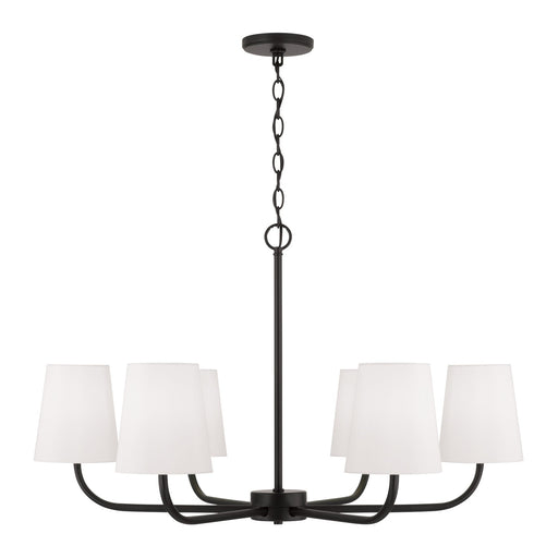 Brody Six Light Chandelier in Matte Black