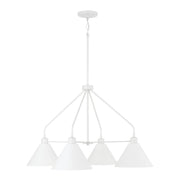 Alden Four Light Chandelier in Matte White