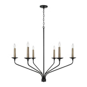 Wilder Six Light Chandelier in Matte Black