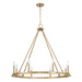 Pearson Eight Light Chandelier in Aged Brass
