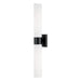 Sutton Two Light Wall Sconce in Matte Black