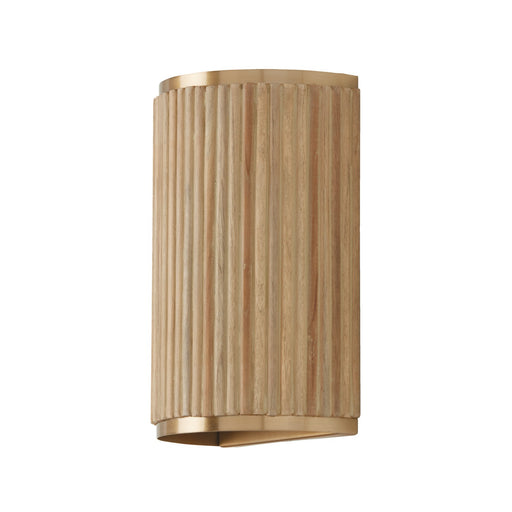 Donovan Two Light Wall Sconce in White Wash and Matte Brass