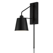 Alden One Light Wall Sconce in Matte Black