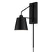 Alden One Light Wall Sconce in Matte Black