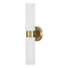 Alyssa Two Light Wall Sconce in Aged Brass