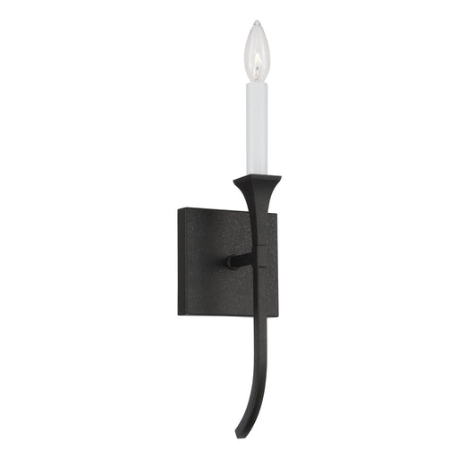 Decklan One Light Wall Sconce in Black Iron
