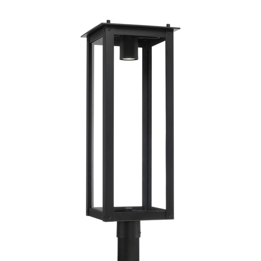 Hunt One Light Outdoor Post-Lantern in Black