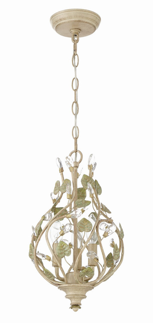 Josie 3-Light Mini Chandelier in Champagne Green Tea by Crystorama - MPN 4845-CT